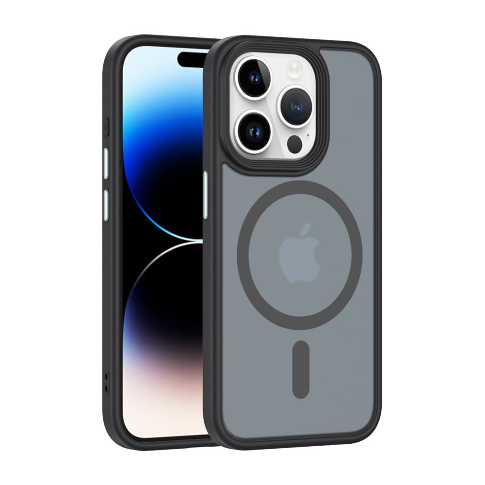 Newface iPhone 15 Pro Max Kılıf Trex Magneticsafe Kapak - Siyah