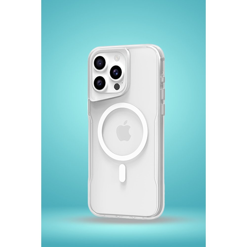 Newface iPhone 16 Kılıf PC Poso Magsafe Kapak - Şeffaf