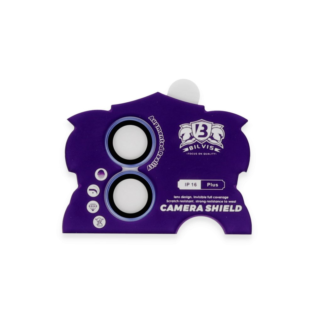 Newface iPhone 16 Plus Bilvis Titan Kamera Lens - Mavi