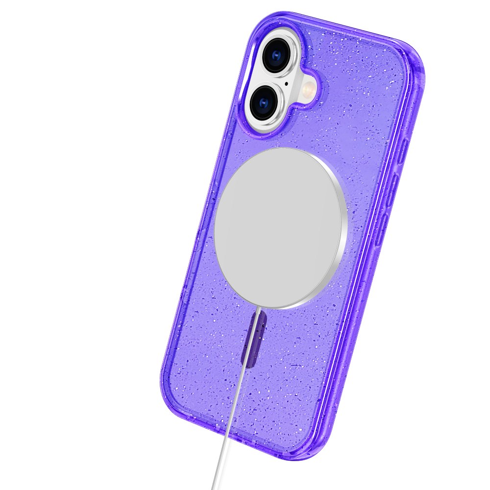 Newface iPhone 16 Plus Kılıf Glow Magsafe Kapak - Mor