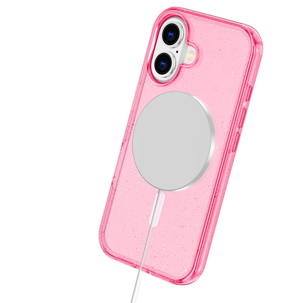 Newface iPhone 16 Plus Kılıf Glow Magsafe Kapak - Pembe