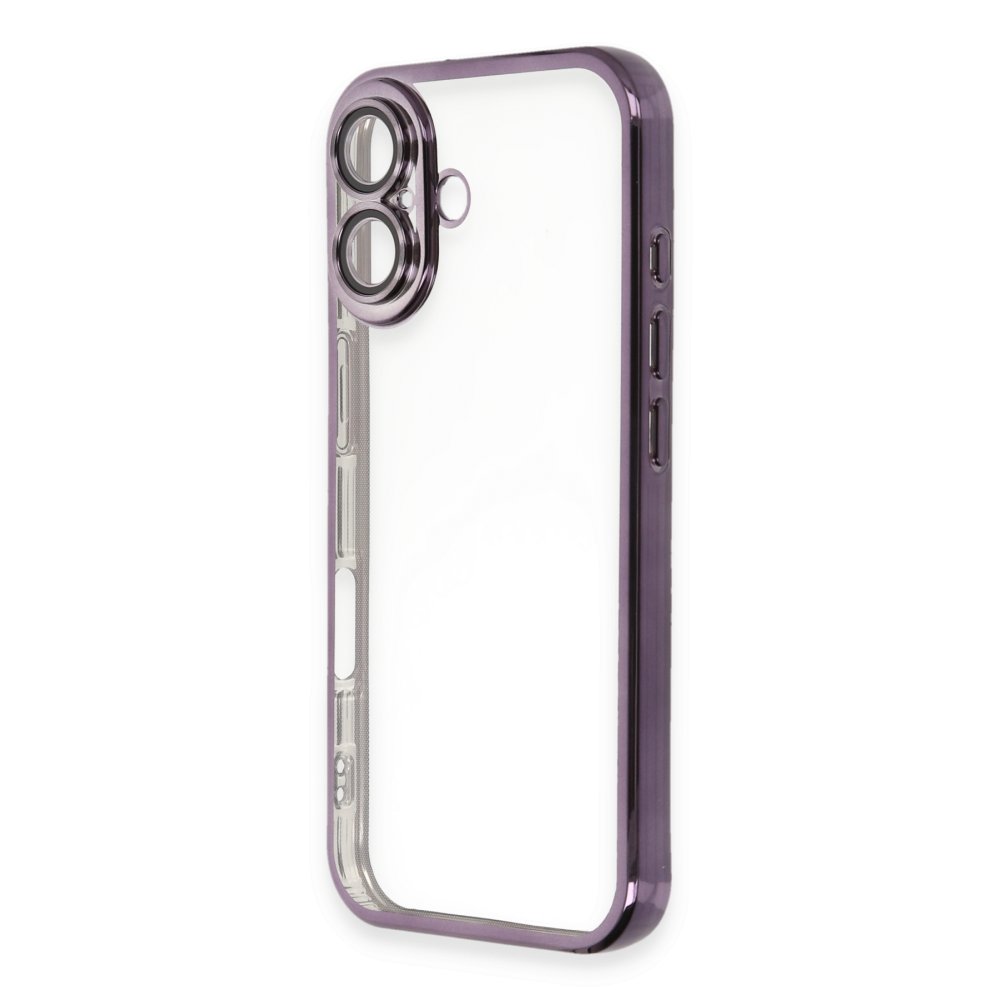 Newface iPhone 16 Plus Kılıf Razer Lensli Silikon - Mor