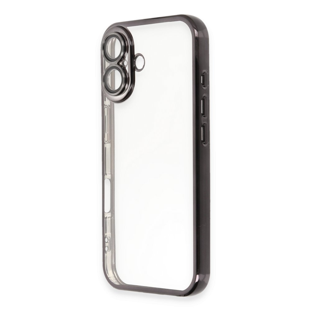 Newface iPhone 16 Plus Kılıf Razer Lensli Silikon - Siyah