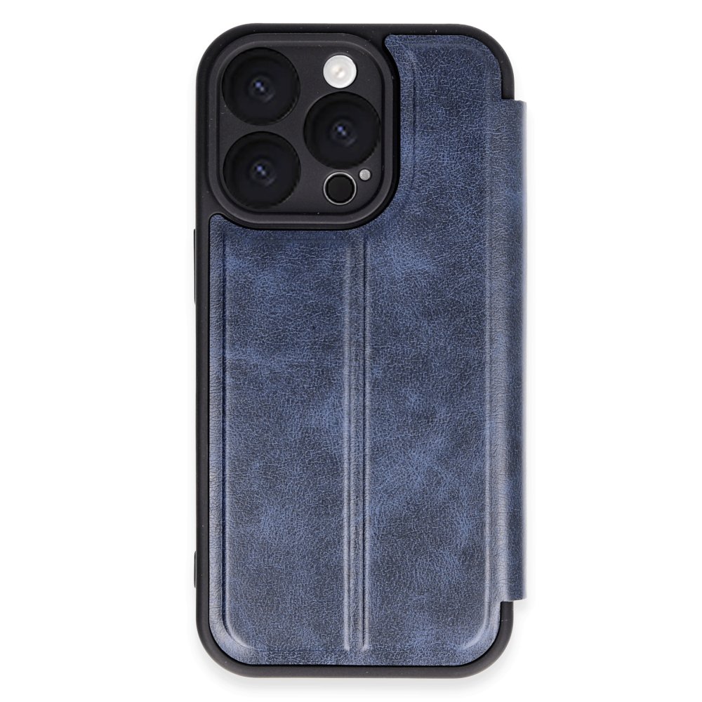 Newface iPhone 16 Pro Kılıf Flip Cover - Lacivert