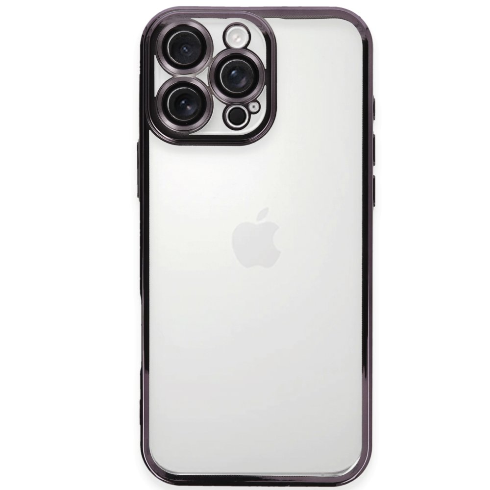 Newface iPhone 16 Pro Kılıf Razer Lensli Silikon - Mor