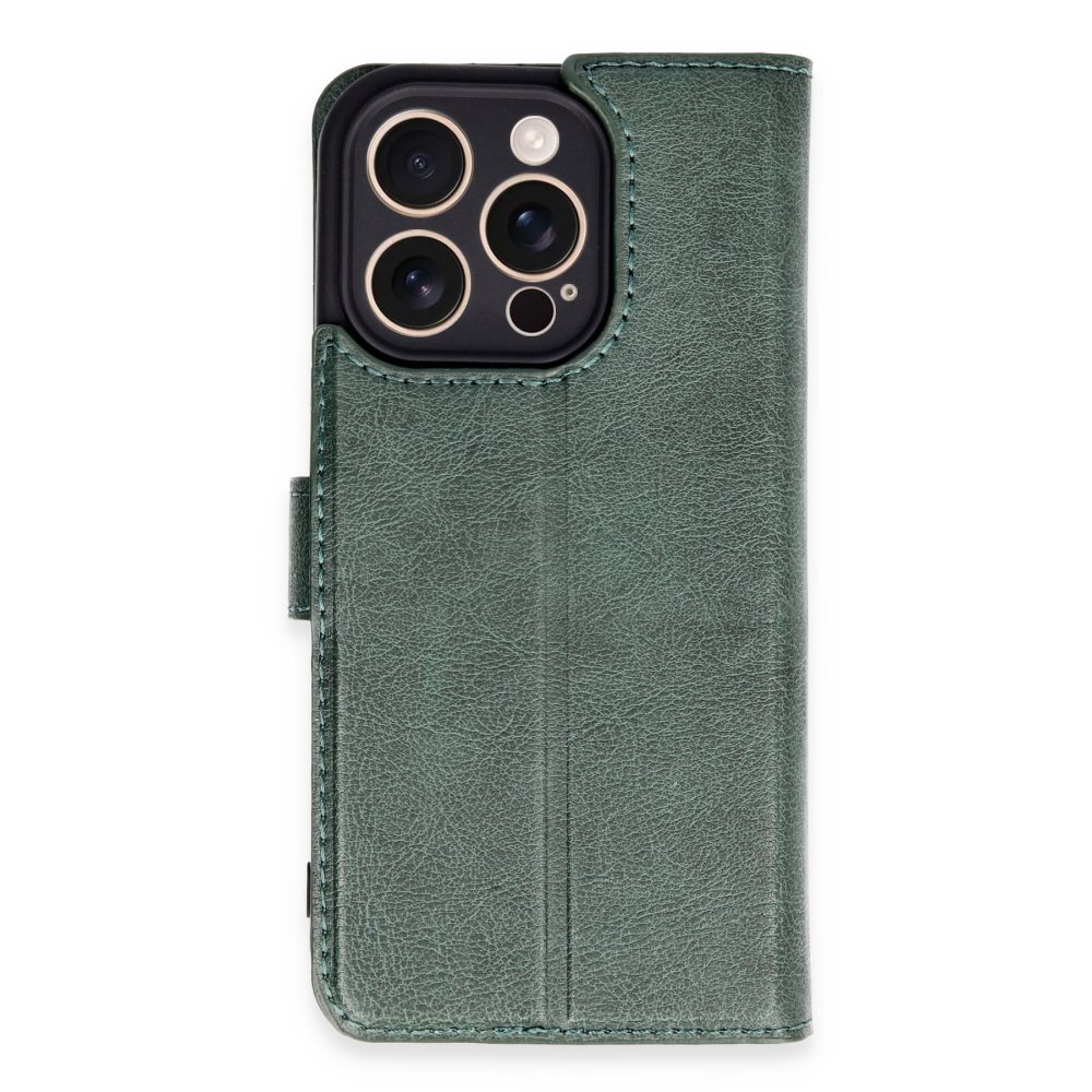 Newface iPhone 16 Pro Kılıf Trend S Plus Kapaklı Kılıf - Yeşil