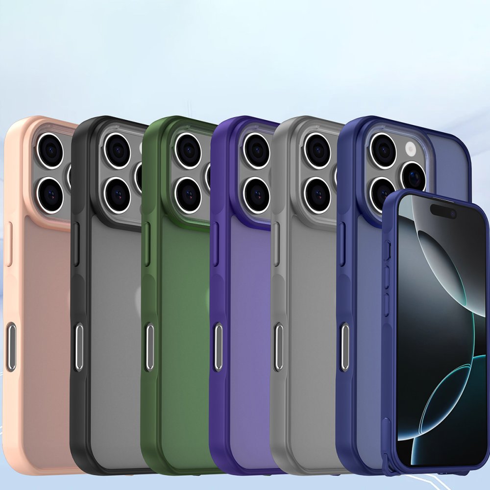 Newface iPhone 16 Pro Max Kılıf Elegant Kapak - Açık Mavi