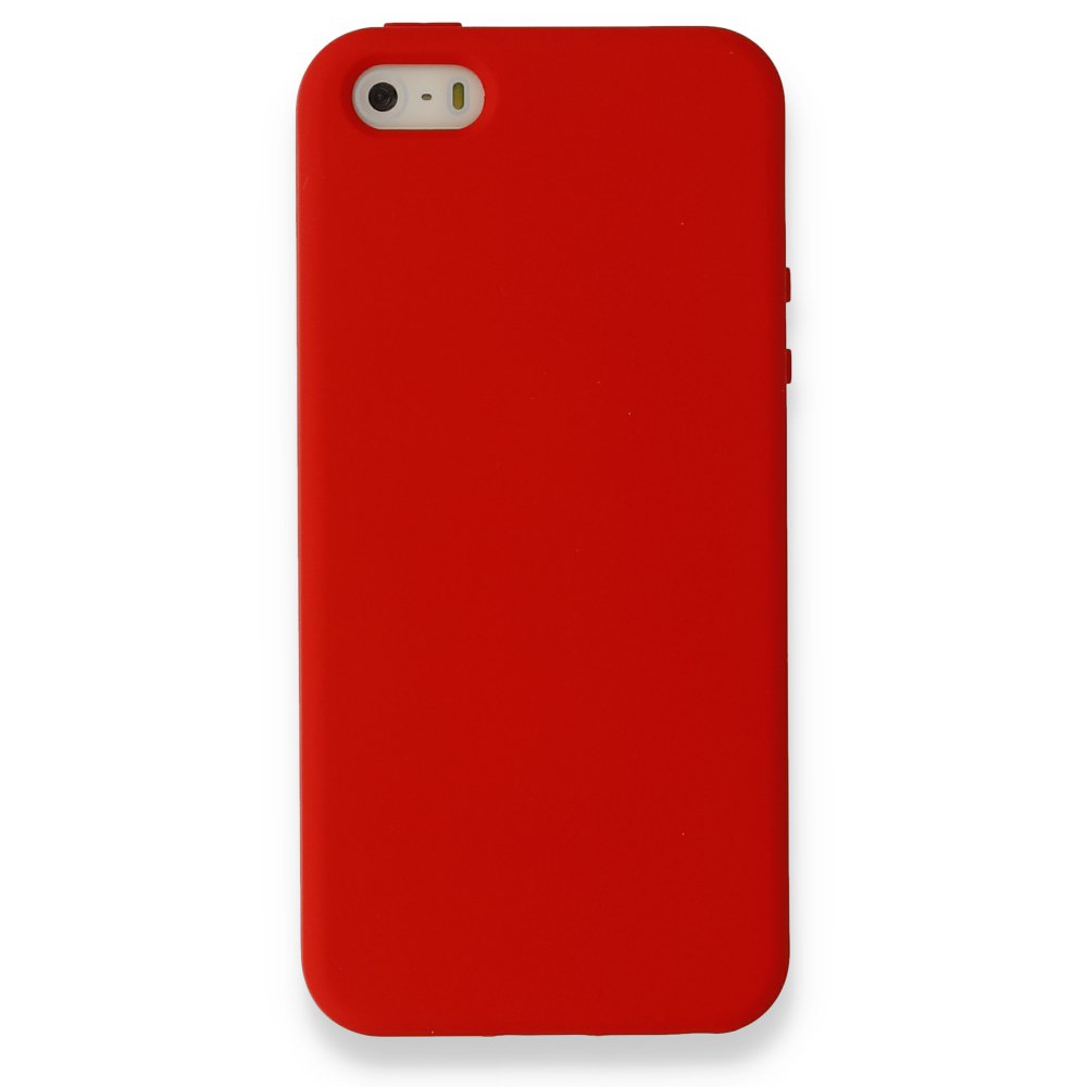 Newface iPhone 5 Kılıf Nano içi Kadife  Silikon - Kırmızı
