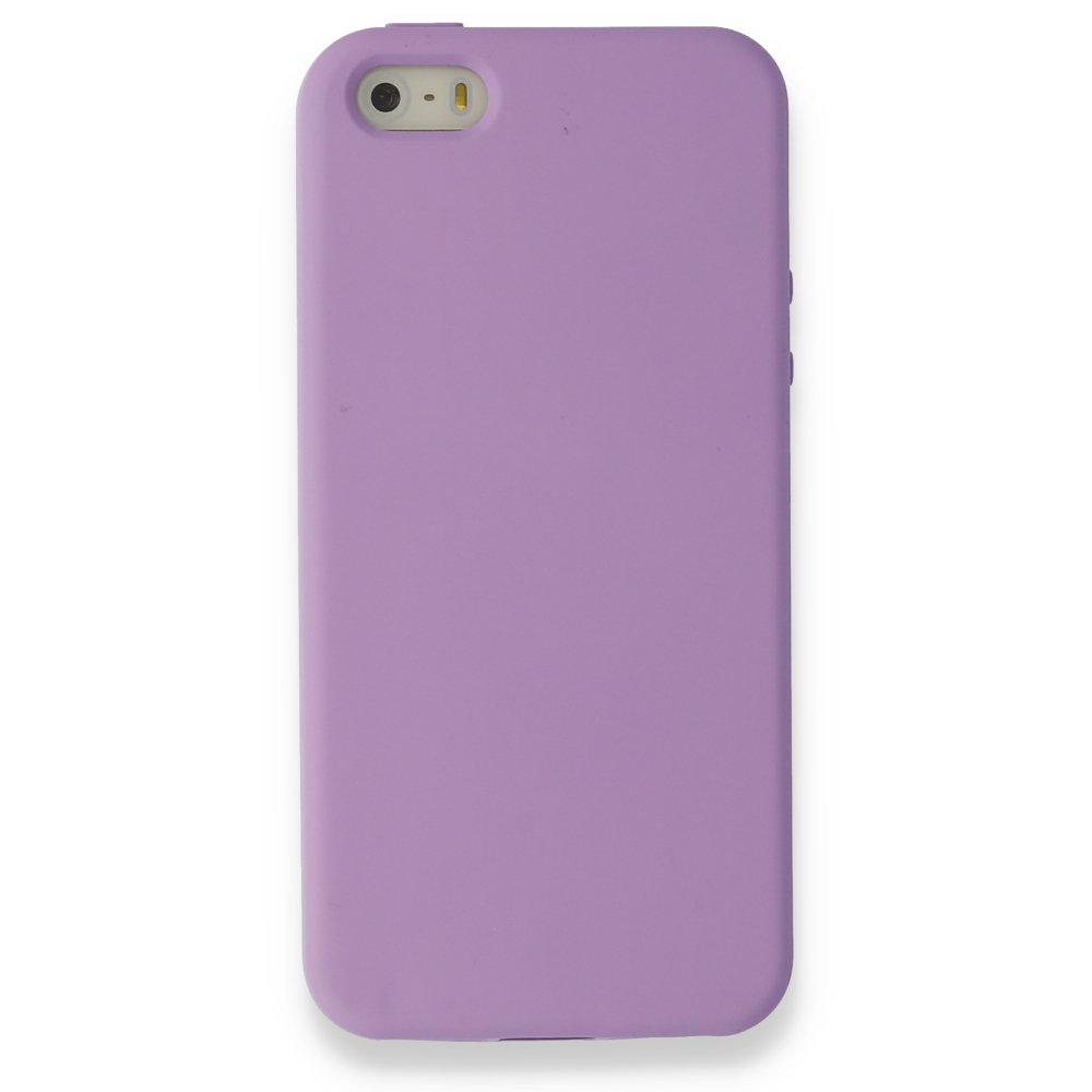 Newface iPhone 5 Kılıf Nano içi Kadife Silikon - Lila
