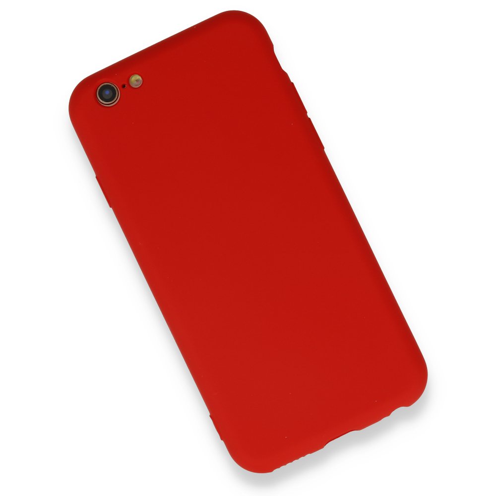 Newface iPhone 6 Kılıf Nano içi Kadife Silikon - Kırmızı