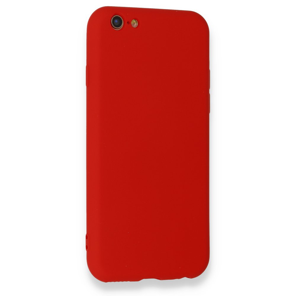 Newface iPhone 6 Kılıf Nano içi Kadife Silikon - Kırmızı