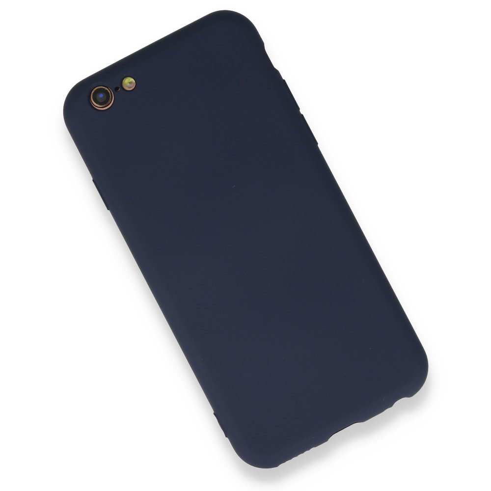 Newface iPhone 6 Kılıf Nano içi Kadife Silikon - Lacivert
