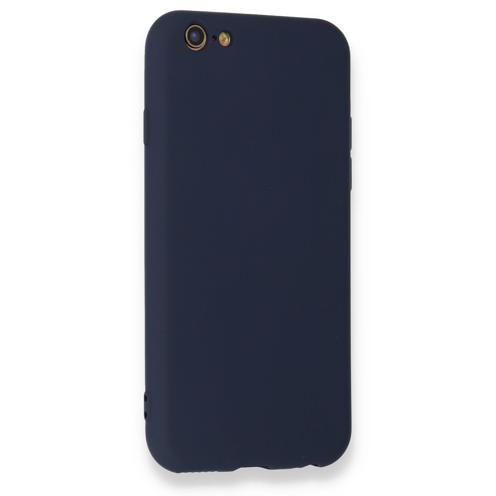 Newface iPhone 6 Kılıf Nano içi Kadife Silikon - Lacivert
