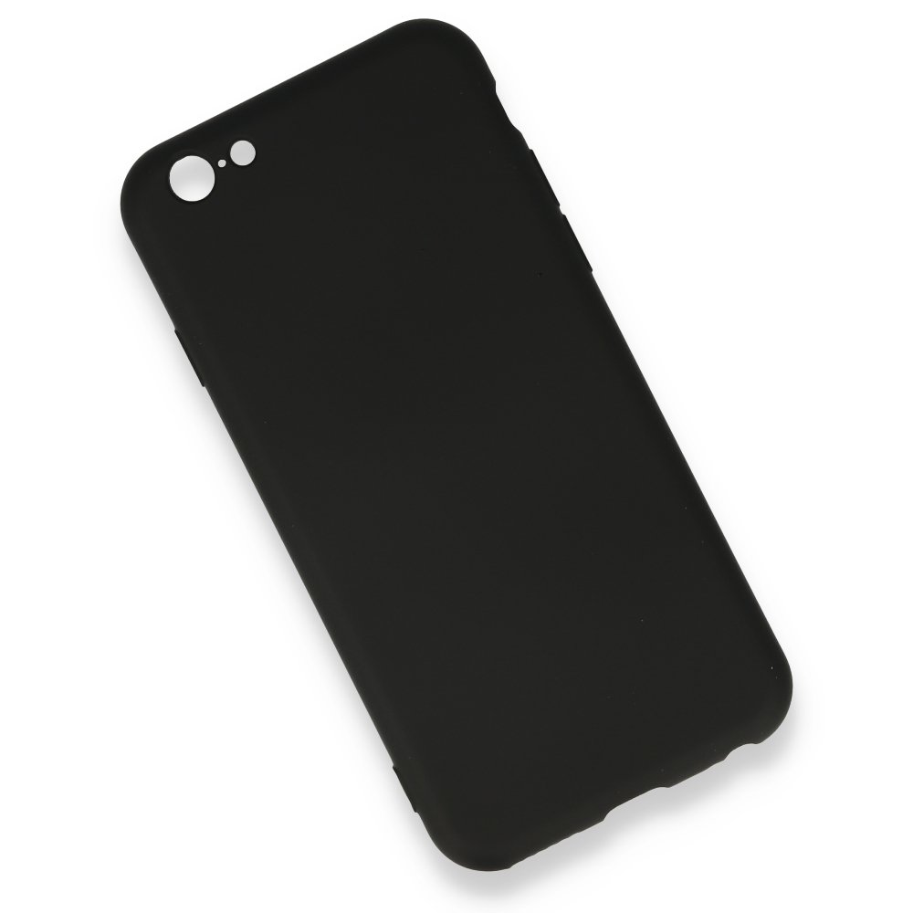 Newface iPhone 6 Kılıf Nano içi Kadife  Silikon - Siyah