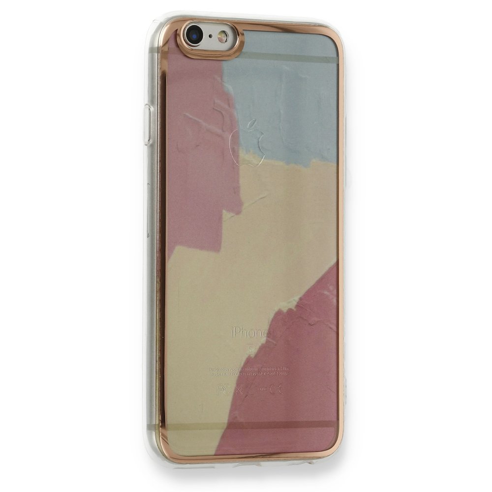 Newface iPhone 6 Kılıf Çiçekli Silikon - Buz Mavi