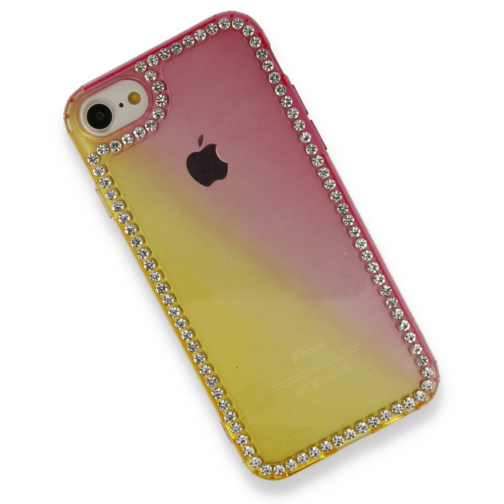 Newface iPhone 6 Kılıf İmaj Silikon - Sarı-Pembe