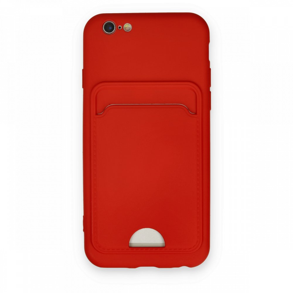 Newface iPhone 6 Kılıf Kelvin Kartvizitli Silikon - Kırmızı