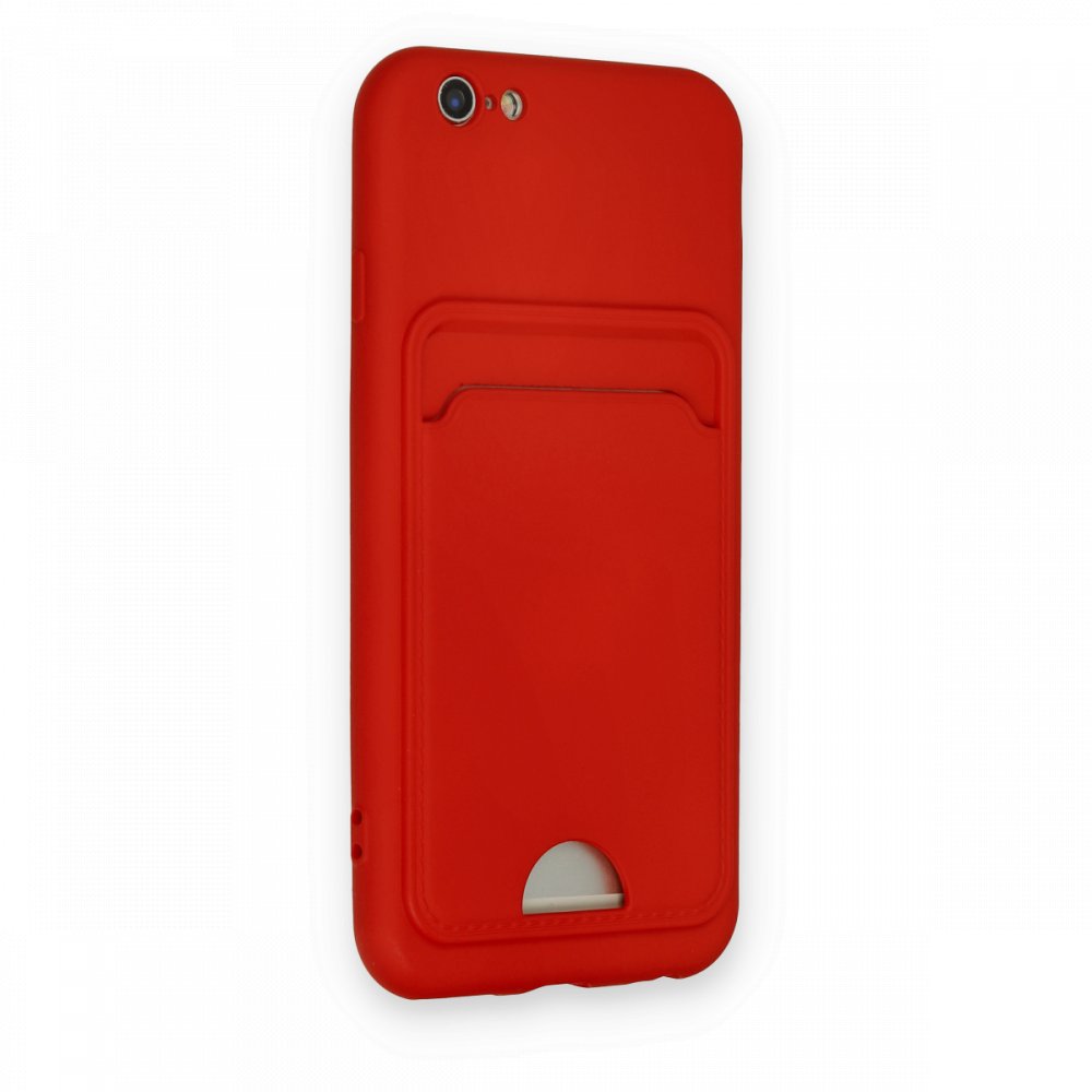 Newface iPhone 6 Kılıf Kelvin Kartvizitli Silikon - Kırmızı