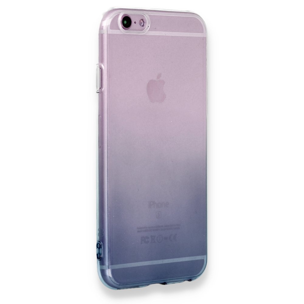 Newface iPhone 6 Kılıf Lüx Çift Renkli Silikon - Siyah