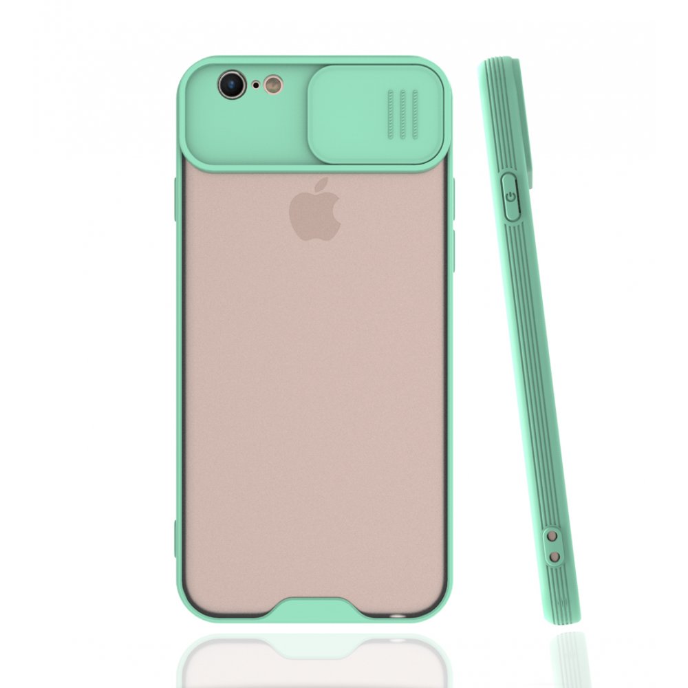 Newface iPhone 6 Kılıf Platin Kamera Koruma Silikon - Açık Yeşil