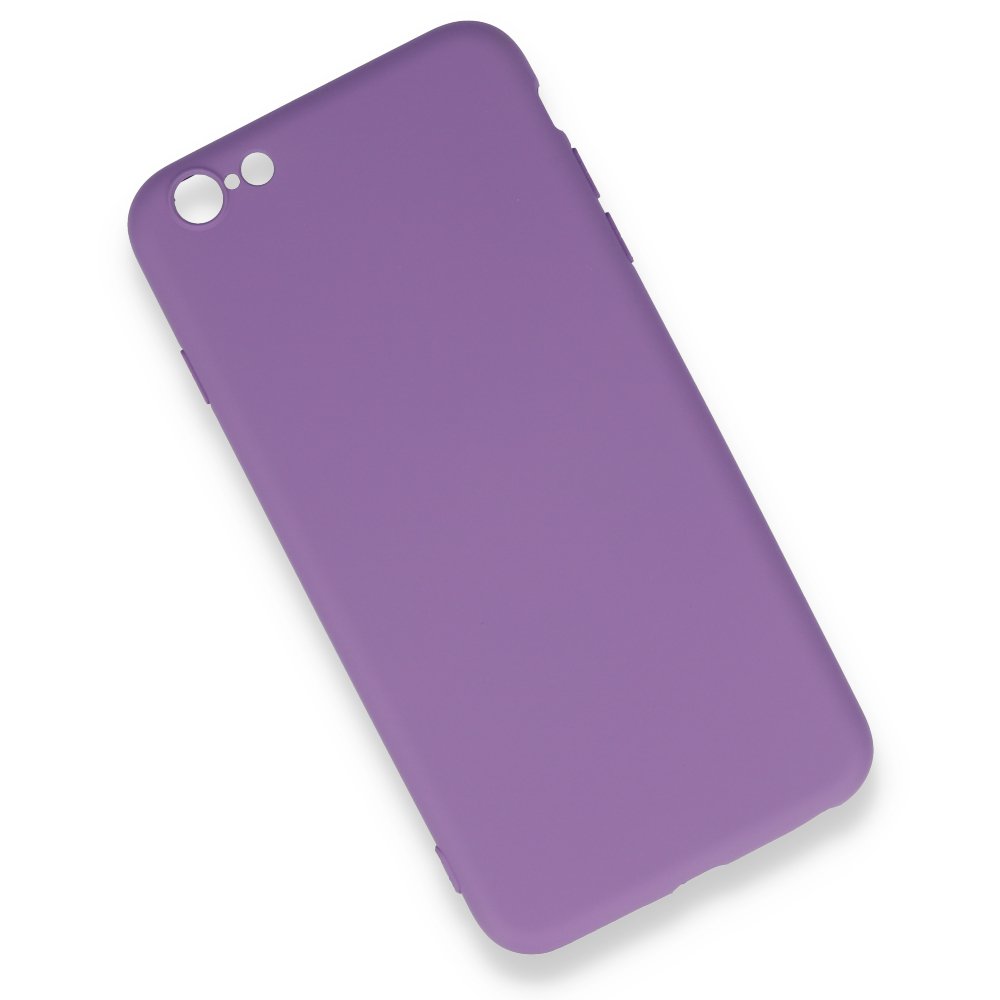 Newface iPhone 6 Plus Kılıf Nano içi Kadife Silikon - Mor