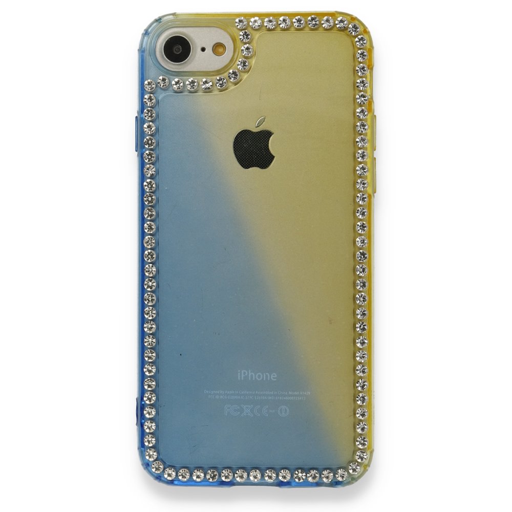 Newface iPhone 6 Plus Kılıf İmaj Silikon - Mavi-Sarı