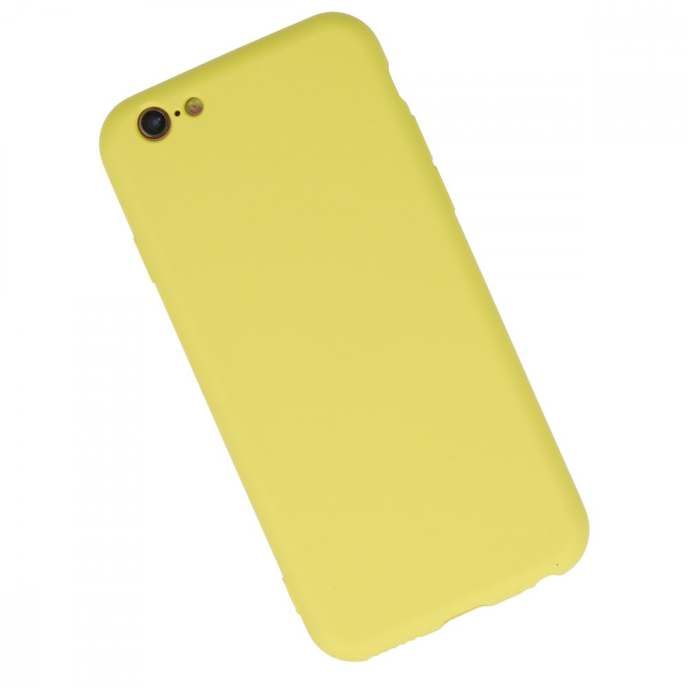 Newface iPhone 6 Plus Kılıf Nano içi Kadife Silikon - Sarı