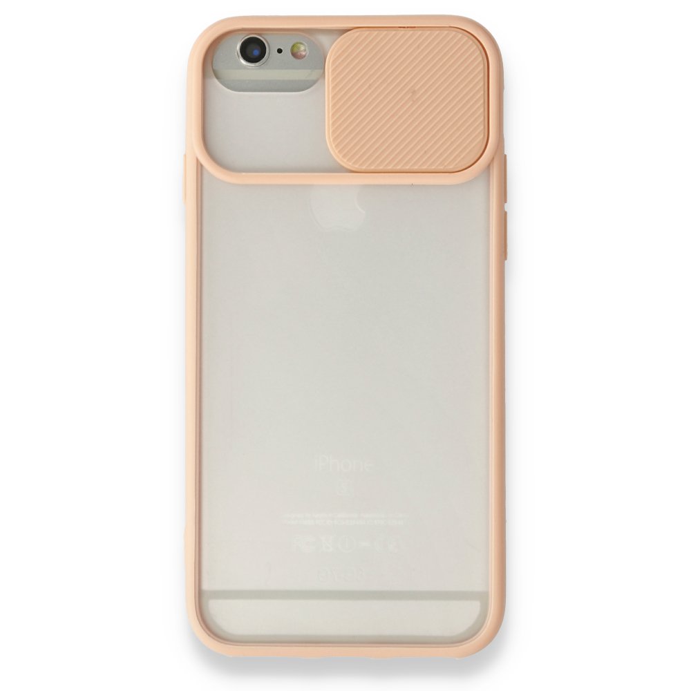 Newface iPhone 6 Plus Kılıf Palm Buzlu Kamera Sürgülü Silikon - Pembe