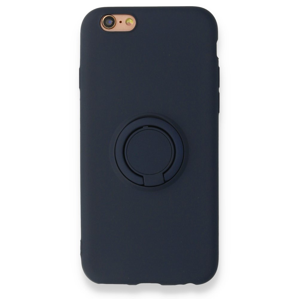 Newface iPhone 6 Kılıf Viktor Yüzüklü Silikon - Lacivert