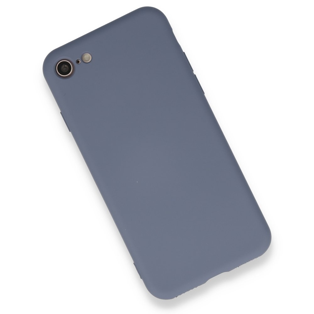 Newface iPhone 7 Kılıf Nano içi Kadife Silikon - Gri