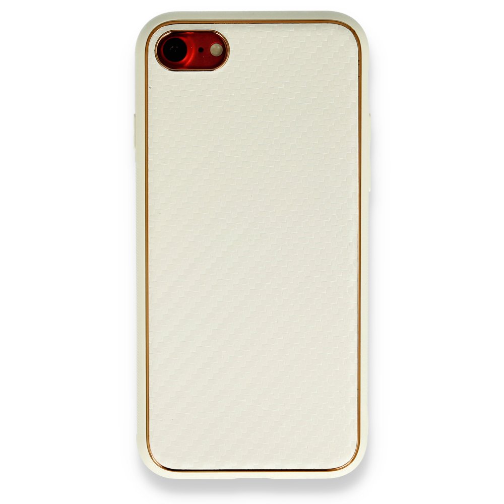 Newface iPhone 7 Kılıf Coco Karbon Silikon - Beyaz