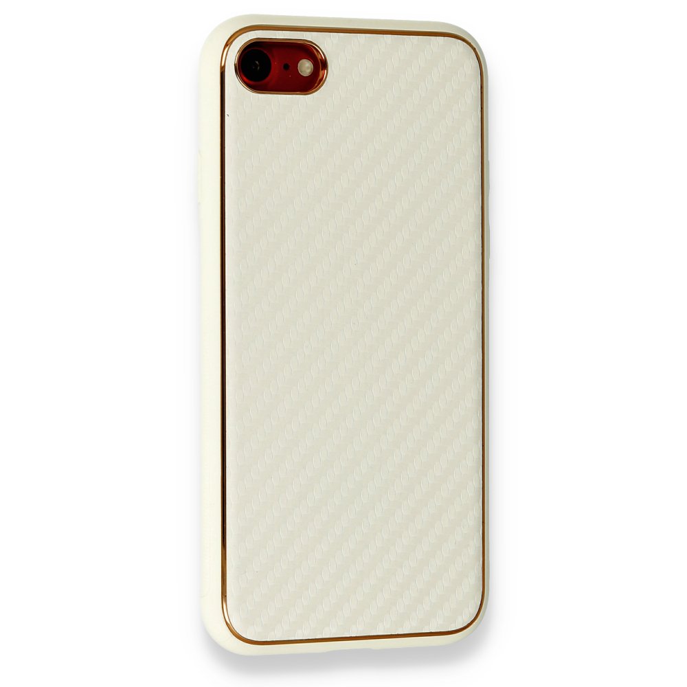 Newface iPhone 7 Kılıf Coco Karbon Silikon - Beyaz