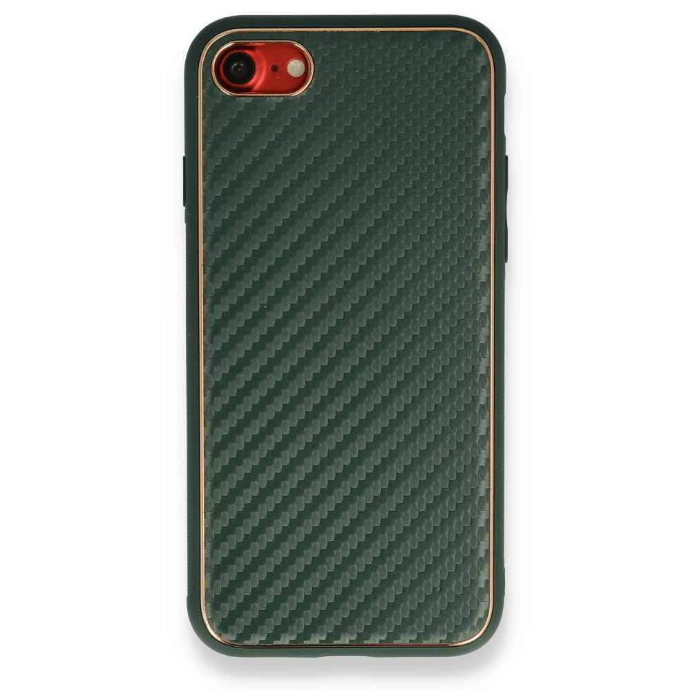 Newface iPhone 7 Kılıf Coco Karbon Silikon - Yeşil