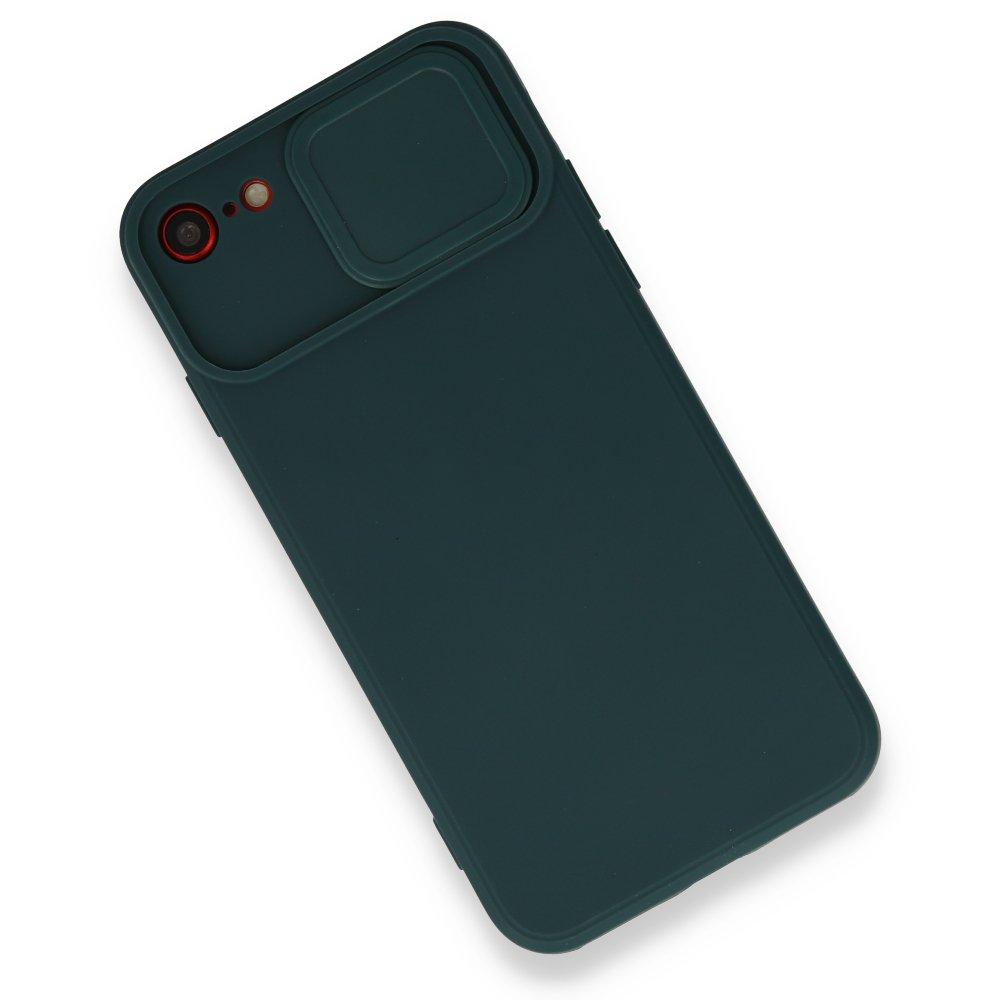 Newface iPhone 7 Kılıf Color Lens Silikon - Yeşil
