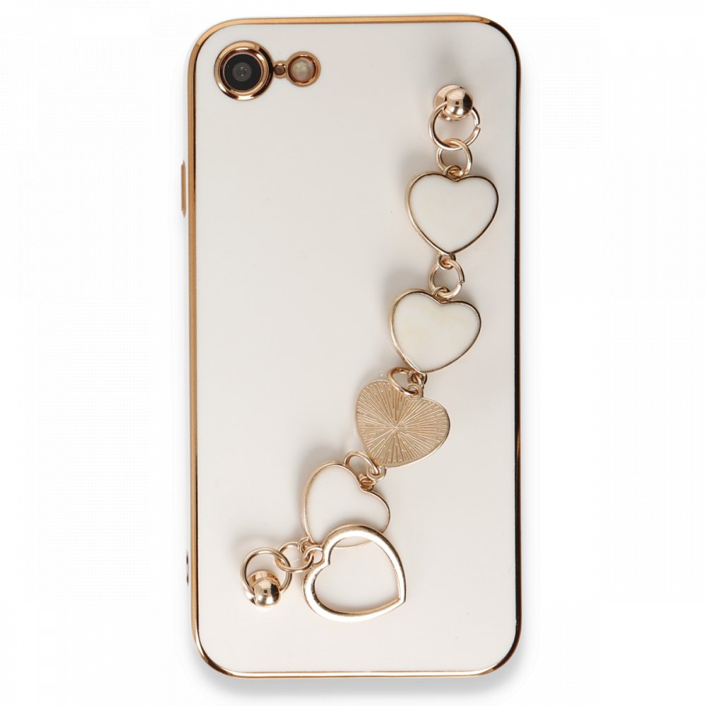 Newface iPhone 7 Kılıf Esila Silikon - Beyaz