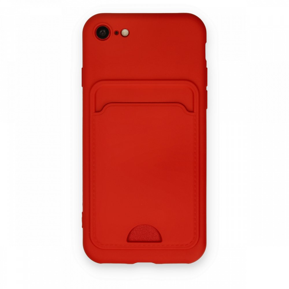 Newface iPhone 7 Kılıf Kelvin Kartvizitli Silikon - Kırmızı