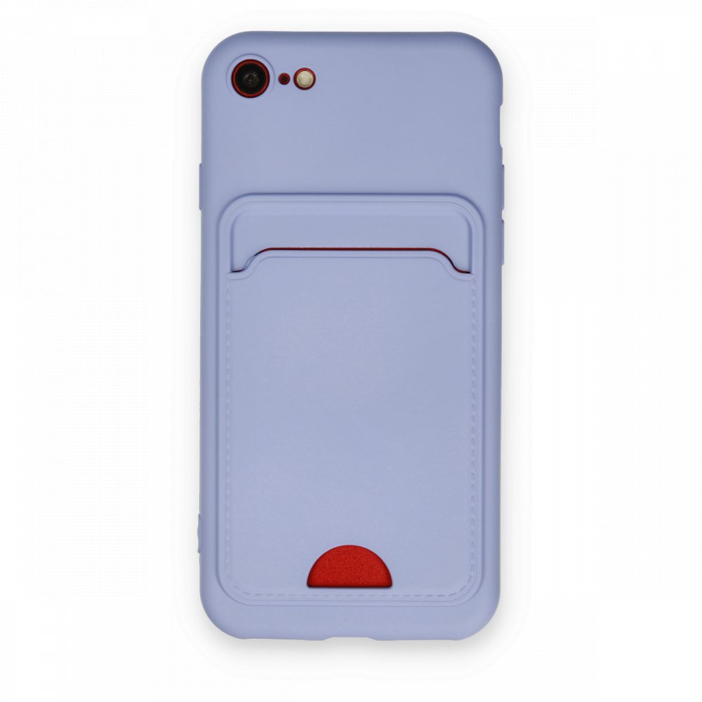 Newface iPhone 7 Kılıf Kelvin Kartvizitli Silikon - Lila