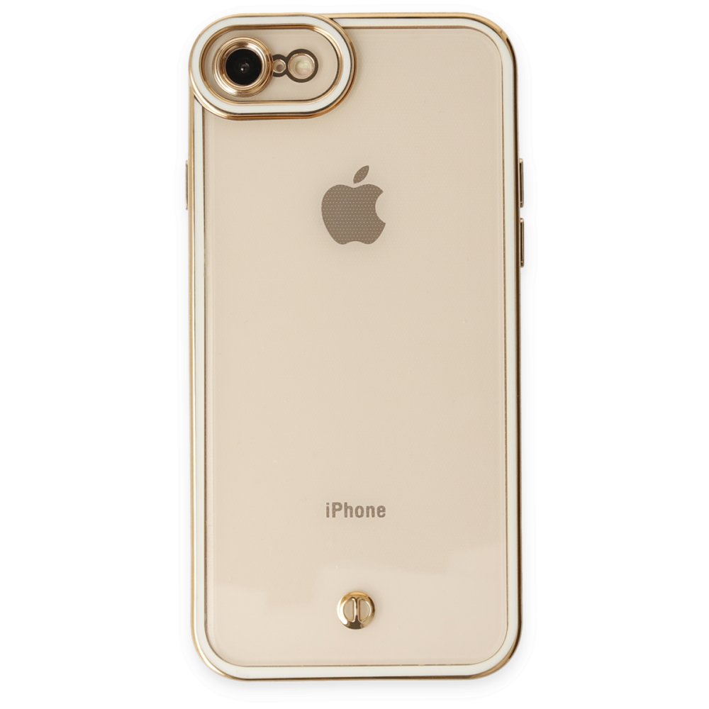 Newface iPhone 7 Kılıf Liva Lens Silikon - Beyaz