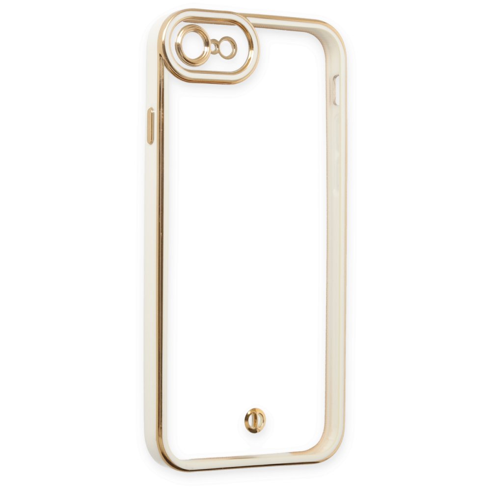 Newface iPhone 7 Kılıf Liva Lens Silikon - Beyaz