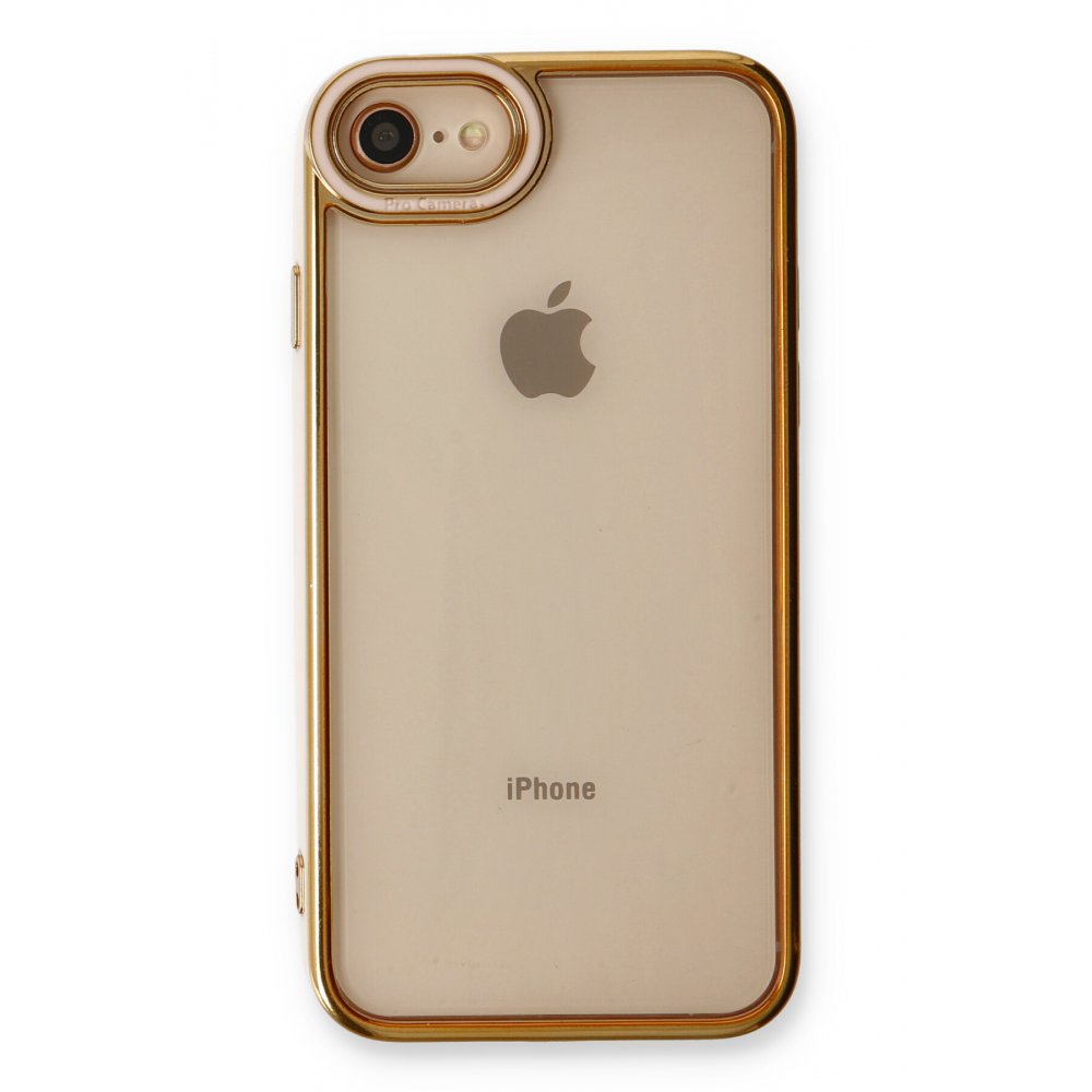 Newface iPhone SE 2020 Kılıf Liva Lens Silikon - Pudra