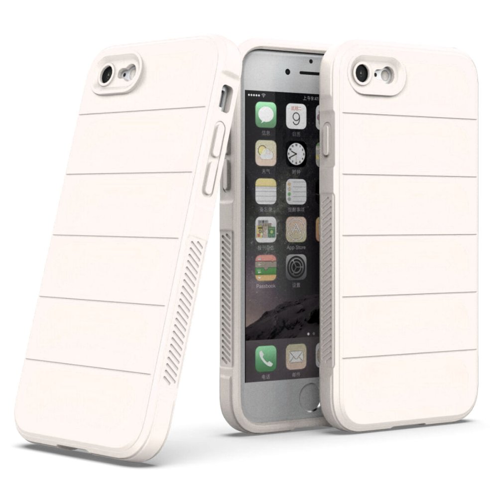 Newface iPhone 7 Kılıf Optimum Silikon - Krem