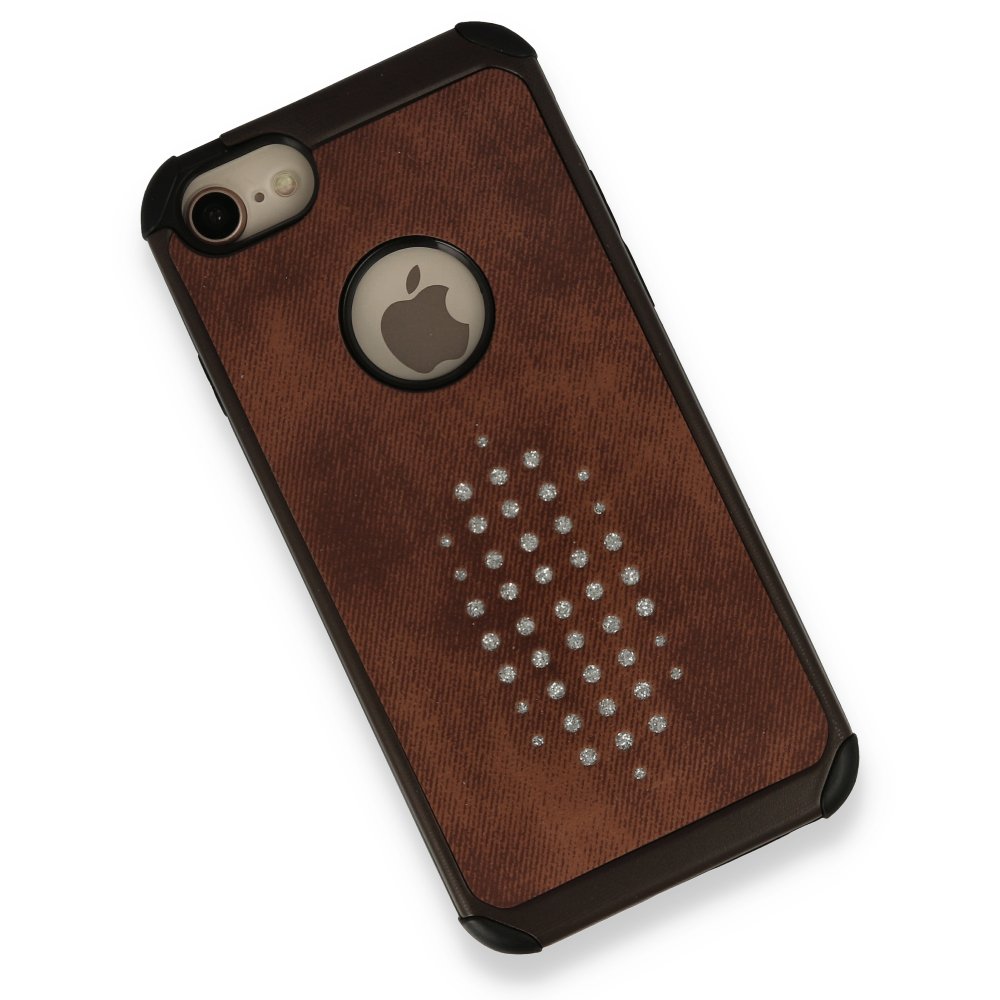 Newface iPhone 7 Kılıf Trow Silikon Kapak - Kahverengi