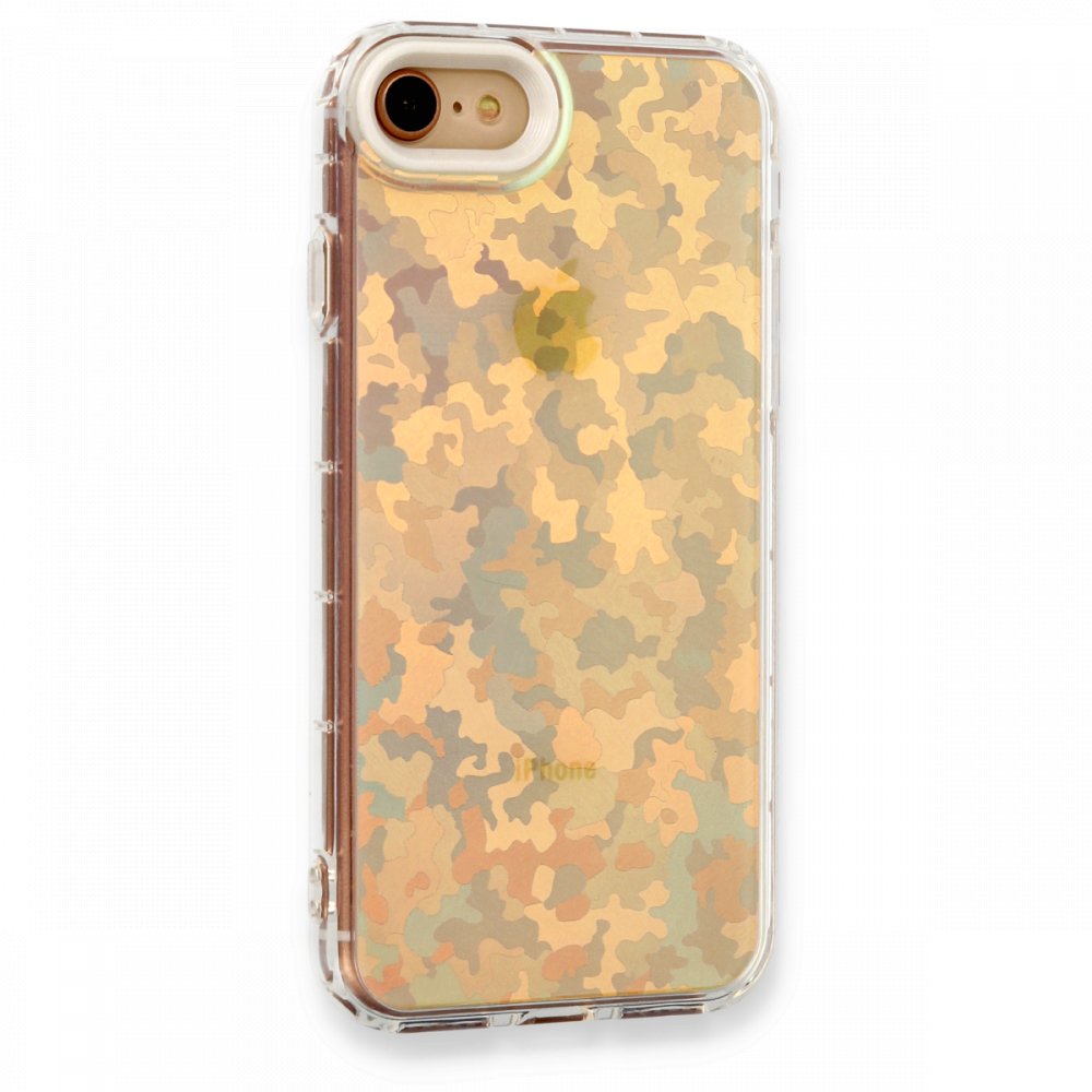 Newface iPhone 7 Kılıf Valensiya Silikon - Kamuflaj