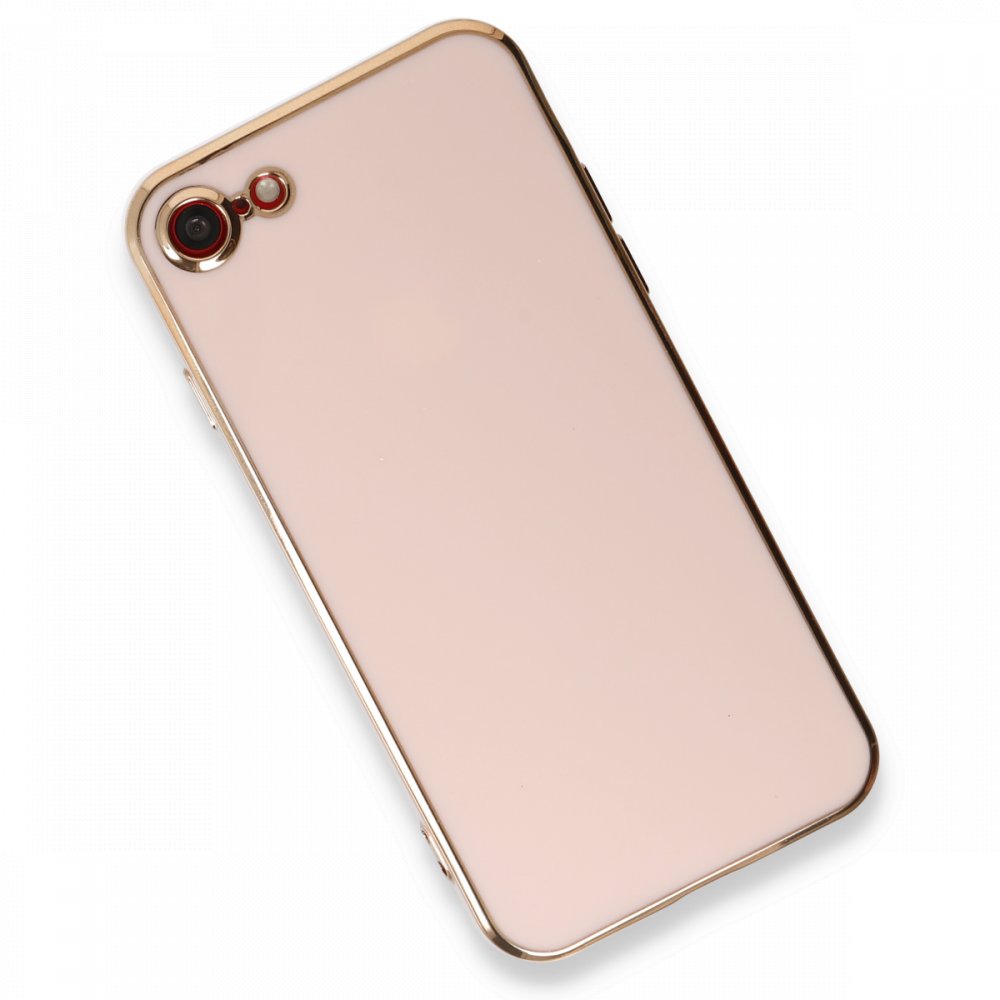 Newface iPhone 7 Kılıf Volet Silikon - Pembe