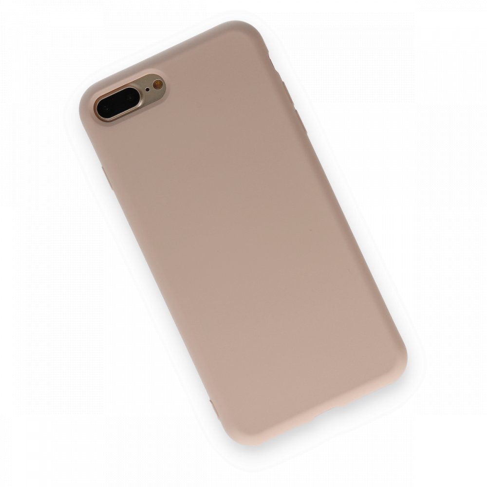 Newface iPhone 8 Plus Kılıf Nano içi Kadife Silikon - Pudra