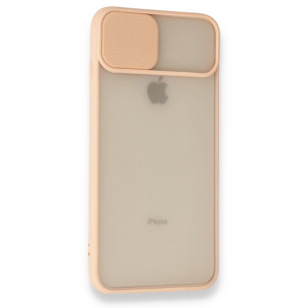 Newface iPhone 7 Plus Kılıf Palm Buzlu Kamera Sürgülü Silikon - Pembe