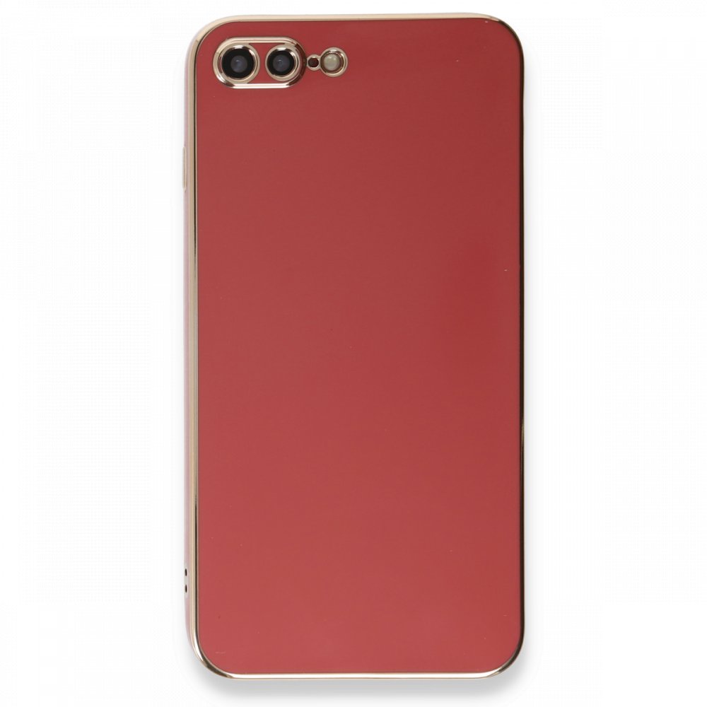 Newface iPhone 7 Plus Kılıf Volet Silikon - Kırmızı