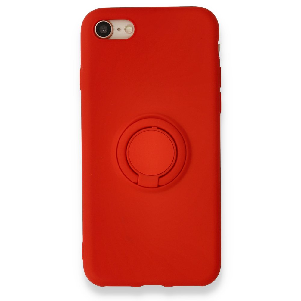 Newface iPhone SE 2020 Kılıf Viktor Yüzüklü Silikon - Kırmızı