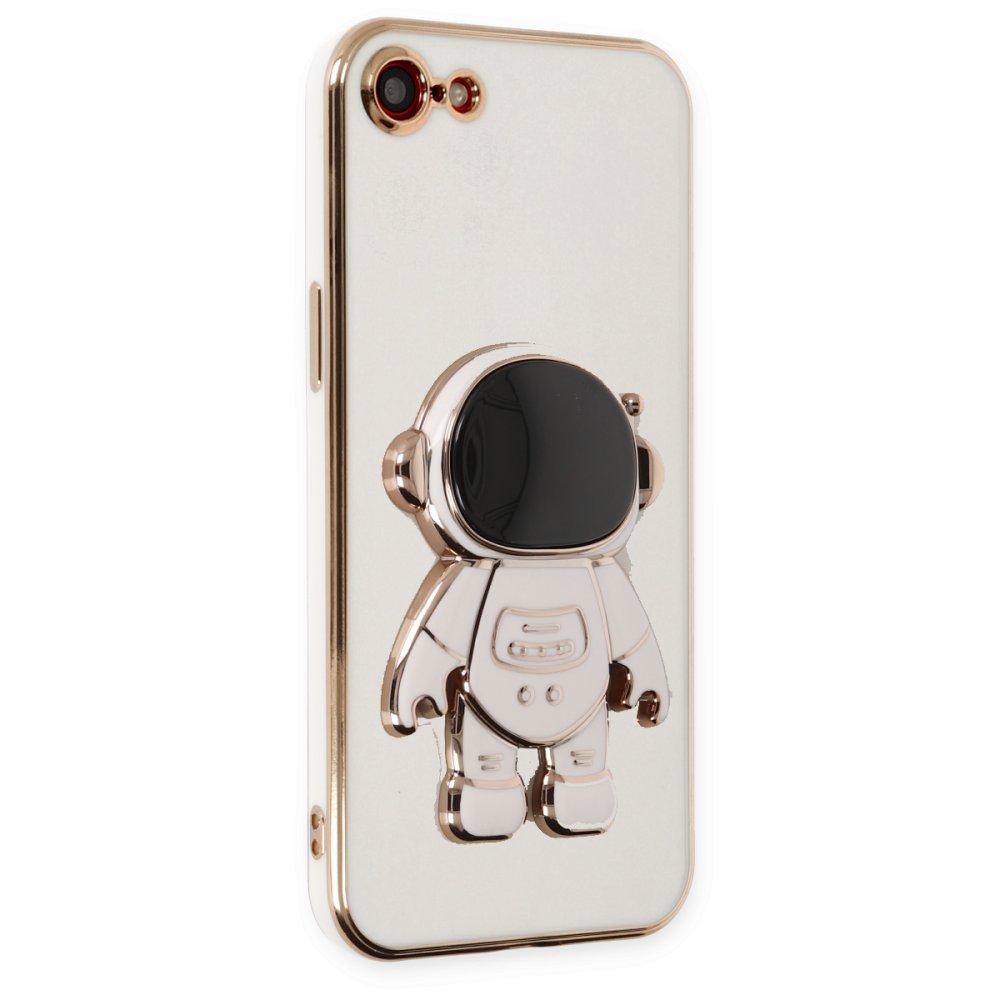 Newface iPhone 8 Kılıf Aston Stand Silikon - Beyaz