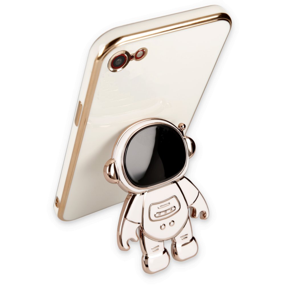 Newface iPhone 8 Kılıf Aston Stand Silikon - Beyaz